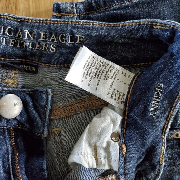 Skinny Super Stretch Jeans-American Eagle - Size 0 - Picture 4 of 4